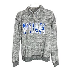 PINK Victoria's Secret Women’s Gray/Blue Zip-Up Sweatshirt SZM